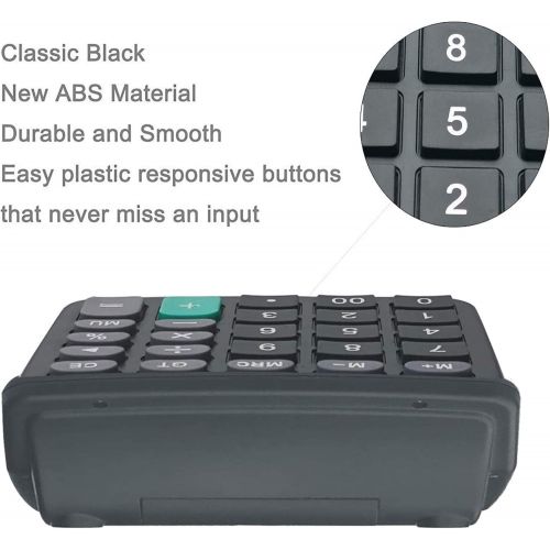  [아마존베스트]Calculator, BESTWYA Dual Power Handheld Desk Calculator with 12 Digit Large LCD Display Big Sensitive Button (1 Black & 1 Silver)