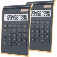 [아마존베스트]Office Calculator,BESTWYA 10-Digit Dual Power Business Handheld Desktop Calculator for Office Student (New Black,Pack of 2)