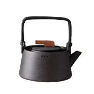 BESTonZON BESTONZON Ceramic Teapot Kung Fu Tea Pot Handle Heat Resistant Teapot Water Jar (Black)
