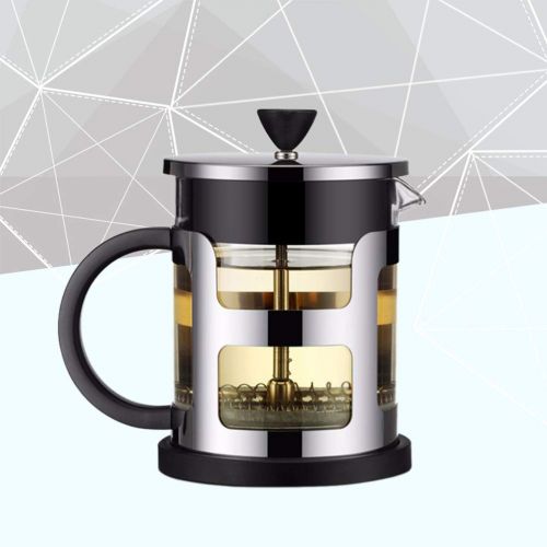  BESTonZON 1pc 1000ML Household Tea Filter Glass Teapot Handle Heat Resistant Glass Teapot Coffee Pot Tea Maker(Black)