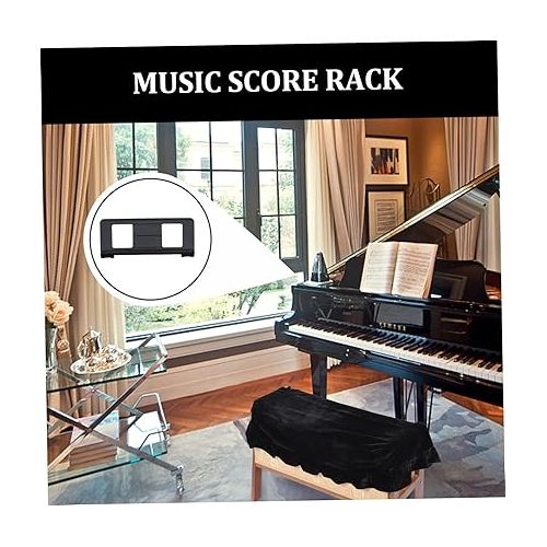  BESTonZON 4pcs Music Stand Keyboard Music Holder Folder Holder Desktop Libro Music Keyboard Kickstand Reading Book Stand Portable Bookshelf Laptop Desk Stand Red Star Patch Sopot Piano Abs