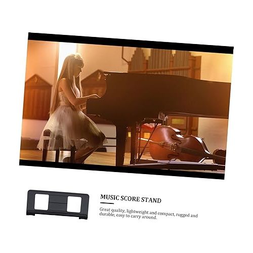  BESTonZON Music Stand Keyboard Musical Keyboard Desktop Bookcase Tabletop Soporte Electric Libro Music Book Stands Music Keyboard Music Score Storage Stand Wide Folder Laptop Abs Piano Stand
