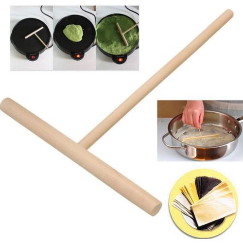  BESTONZON Crepe Pancake Teig Spreizer Holz Crepe Pfannen Teig Distributor aus Holz Kueche Utensil Pfanne oder Pfanne