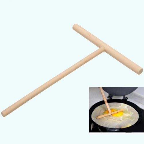  BESTONZON Crepe Pancake Teig Spreizer Holz Crepe Pfannen Teig Distributor aus Holz Kueche Utensil Pfanne oder Pfanne