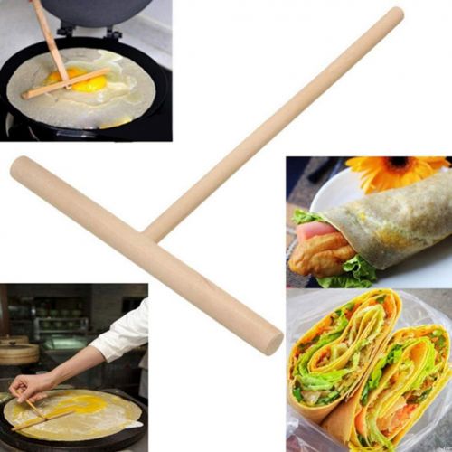  BESTONZON Crepe Pancake Teig Spreizer Holz Crepe Pfannen Teig Distributor aus Holz Kueche Utensil Pfanne oder Pfanne