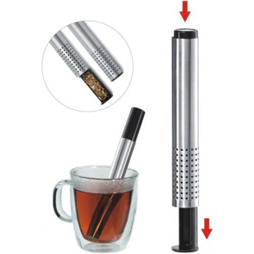 BESTonZON Edelstahl Teesieb Stick Tee Infuser Rohr Mesh Tee Filter Kaffee Teekanne Werkzeuge