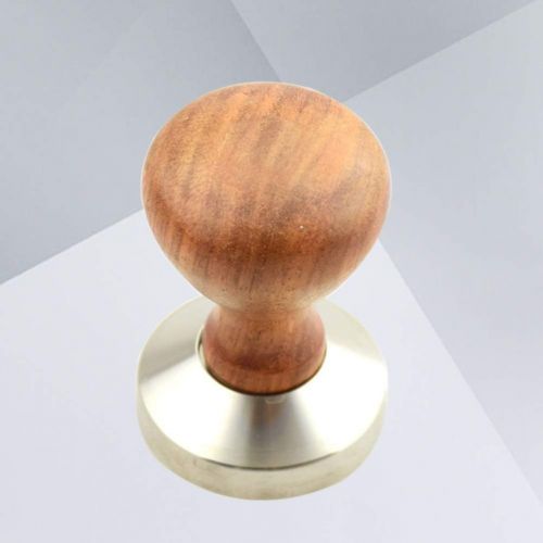  BESTONZON Rosewood and Stainless Steel Italian Coffee Tamper 57mm Flat Base Espresso Tamper Coffee Bean Press(Random Color)