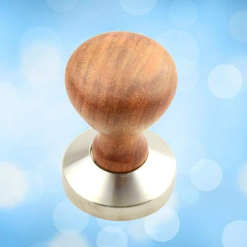  BESTONZON Rosewood and Stainless Steel Italian Coffee Tamper 57mm Flat Base Espresso Tamper Coffee Bean Press(Random Color)