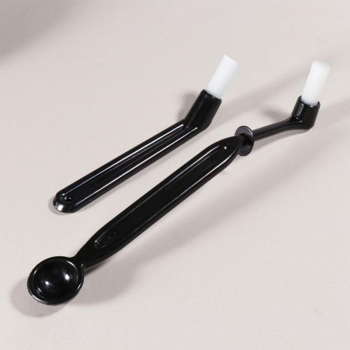  BESTonZON 2 Pcs Angled Head Nylon Coffee Machine Cleaning Brush Cleaner Tools for Semi-automatic Espresso Coffee Maker Machine Outlet Filter