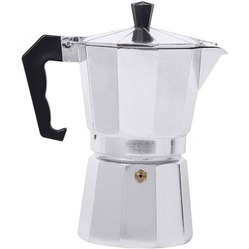  BESTONZON Stainless Steel Stovetop Moka Espresso Maker for Italian Espresso, Cappuccino and Latte 6 Cup (300ML)