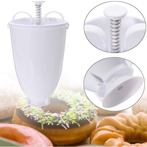  [아마존베스트]BESTONZON 1PC Plastic Donut Maker Dispenser Lightweight Doughnut Maker Fry Donut Doughnut Mould