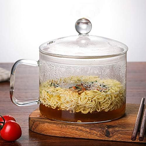  [아마존베스트]BESTONZON Glass Pot High Borosilicate Glass Bowl Heat Resistant Glass Cooker for Home Kitchen Restaurant 13 cm