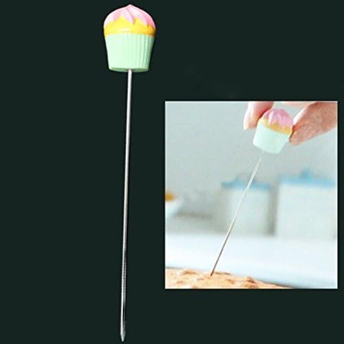  [아마존베스트]BESTONZON Stainless Steel Cake Tester Dough Test Muffin Baking Accessories Needles Practical Multi-Purpose Suitable for Kitchen or BBQ (17.5cm)