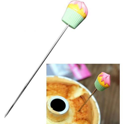  [아마존베스트]BESTONZON Stainless Steel Cake Tester Dough Test Muffin Baking Accessories Needles Practical Multi-Purpose Suitable for Kitchen or BBQ (17.5cm)