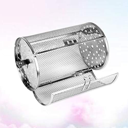  [아마존베스트]BESTONZON 8 Inch Stainless Steel Electric Roasting Cage Beans Peanut Coffee Roaster Drum BBQ Grill Baking Moulds