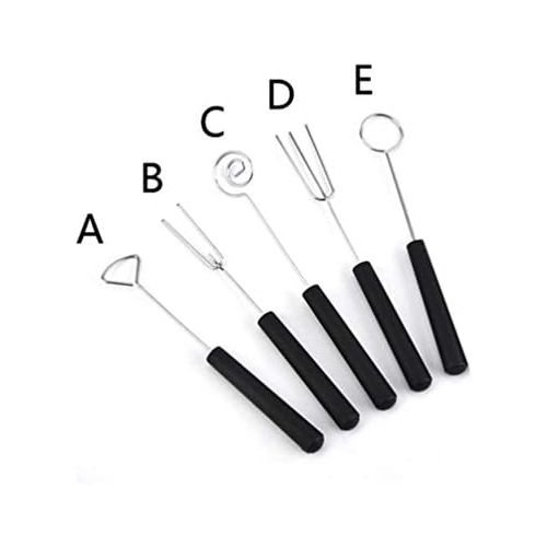  [아마존베스트]Bestonzon 5 pieces stainless steel fondue forks dunk fork nozzle attachments fruit candy caker praline fork fondue for chocolate fondue roasting marshmallows