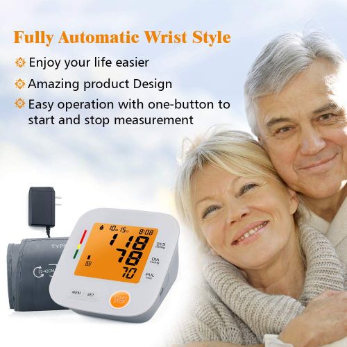  BESUNTEK Blood Pressure Monitor with Blood Pressure Cuff 8.7- 16.5 inch Backlit Acrylic Display IHB Indicator 2...