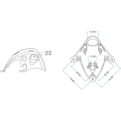  BETAFPV 2pcs FPV Camera Canopy with 3 Decorative Parts 0-45 Adjustable Tilt Degree for HD FPV Camera like Walksnail Avatar Nano Camera, Runcam Nano Lite Camera, 14mm Nano Cameras, Meteor Series Drones