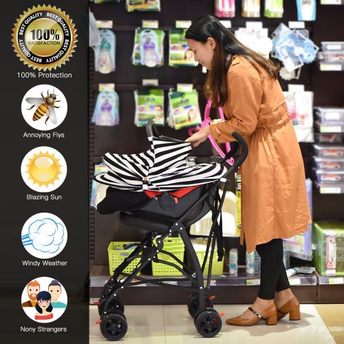  BETLLEMORY Carseat Canopy,Baby Car Seat Cover Nursing & Breastfeeding Cover,Shopping Cart,Stroller Canopy for Boys and Girls,Stretchy Soft,More Breathable Shawl by Betllemory