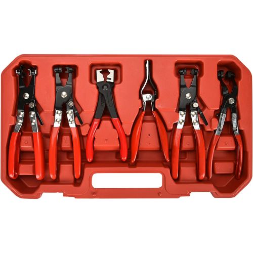  BETOOLL 9pcs Wire Long Reach Hose Clamp Pliers Set Fuel Oil Water Hose Auto Tools