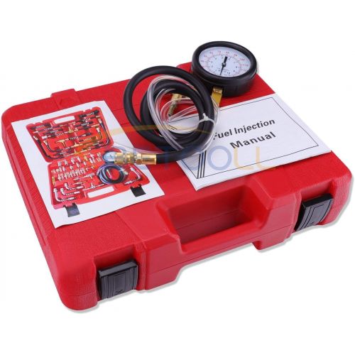  BETOOLL Pro Fuel Injection Pressure Tester Kit Gauge 0-140 PSI