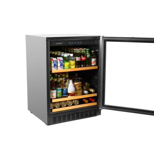  BEV145SRE 178 Can Capacity Single Zone Under Counter Beverage Refrigerator, 24 Inch Width