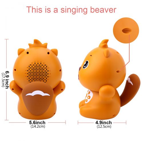  BEVA Beva Wireless Cartoon Bluetooth Speaker Cute Beaver Childrens Digital Player, Supporting TF Card Mp3 Player for Kids, Baby,Child