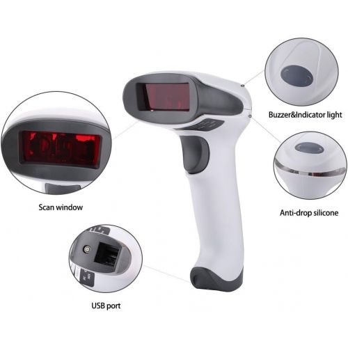  [아마존베스트]Barcode Scanner, BEVA USB Laser Bar Code Scanner Automatic Wired Handheld Barcode Reader