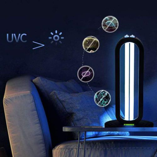  BEWITU UVC Light UV Light Sanitizer for Room Germicidal Light Ozone 38W 110V Light with Third Gear Timing Remote Control for Home, Kitchen, Bedroom,School,Office,Household (Black)