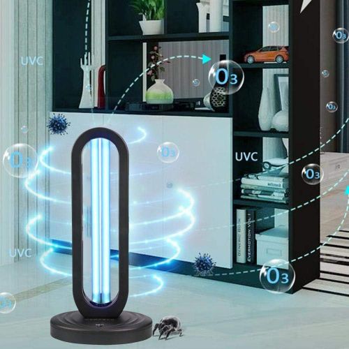  BEWITU UVC Light UV Light Sanitizer for Room Germicidal Light Ozone 38W 110V Light with Third Gear Timing Remote Control for Home, Kitchen, Bedroom,School,Office,Household (Black)