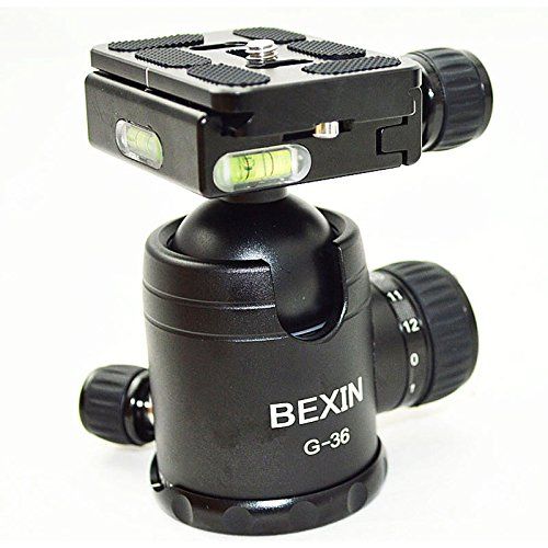  BEXIN Aluminum Universal Tripod Ball head 36mm large sphere Panoramic Ball with Quick Release Plate 14 Inch Screw for Camera Tripod