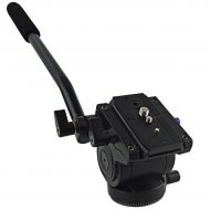 BEXIN Professional Hydraulic Damping 3-way Tripod Fluid Head  Video Camera Monopod Head for Video DSLR Camera Bird Watching