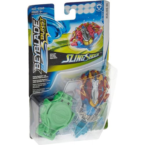  [아마존베스트]BEYBLADE Burst Turbo Slingshock Xcalius X4 Starter Pack -- Battling Top & Right/Left-Spin Launcher, Age 8+