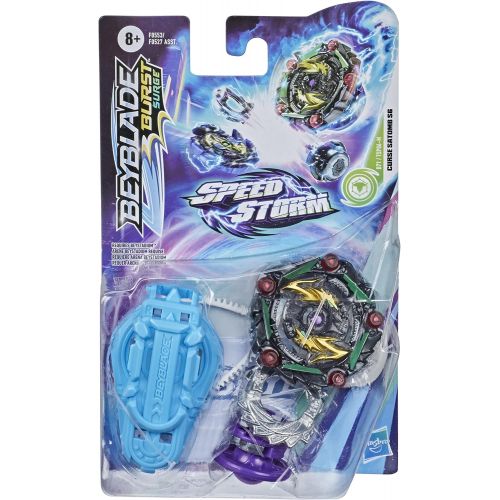  [아마존베스트]BEYBLADE Burst Surge Speedstorm Curse Satomb S6 Spinning Top Starter Pack -- Defense Type Battling Game Top with Launcher, Toy for Kids