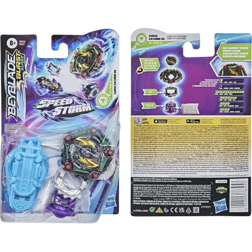  [아마존베스트]BEYBLADE Burst Surge Speedstorm Curse Satomb S6 Spinning Top Starter Pack -- Defense Type Battling Game Top with Launcher, Toy for Kids