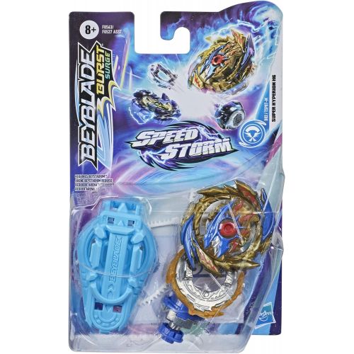  [아마존베스트]BEYBLADE Burst Surge Speedstorm Super Hyperion H6Spinning Top Starter Pack -- Attack Type Battling Game Top with Launcher, Toy for Kids