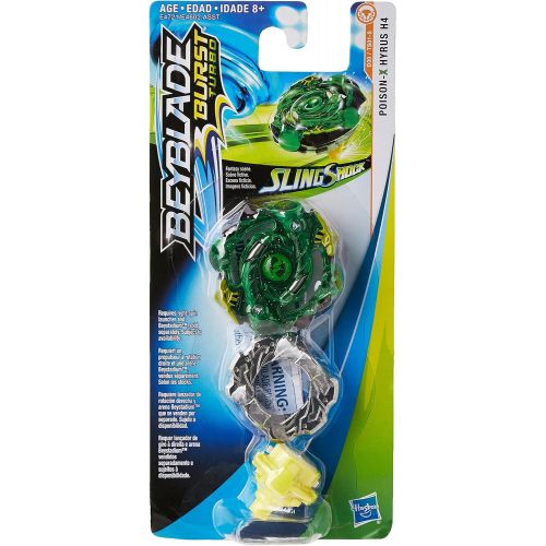  [아마존베스트]BEYBLADE Burst Turbo Slingshock Single Top Poison-X Hyrus H4, Multicolor