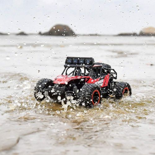  [아마존베스트]XIXOV Remote Control Car, 1:14 Aluminium Alloy Off Road Large Size Kids High Speed Fast Racing Monster Vehicle Hobby Truck Electric Hobby Toy with Two Rechargeable Batteries for Bo