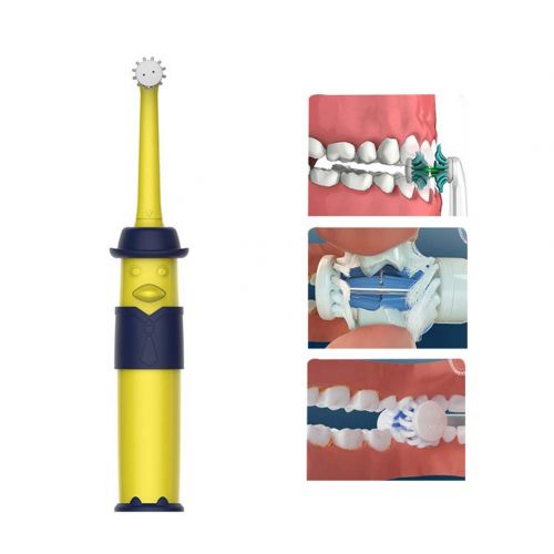  BF-DCGUN Childrens Electric Ultrasonic Toothbrush Intelligent Ultrasonic Braces Mouth with Automatic Soft Toothbrush for Children Between The Ages of 7 and 12