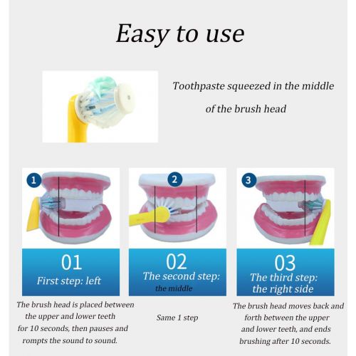  BF-DCGUN Childrens Electric Ultrasonic Toothbrush Intelligent Ultrasonic Braces Mouth with Automatic Soft Toothbrush for Children Between The Ages of 7 and 12