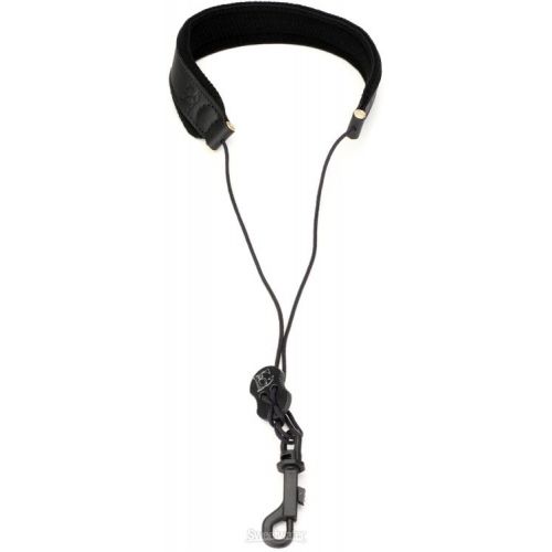  BG S20SH Leather Saxophone Neck Strap - Black