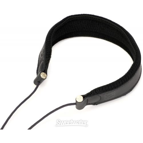  BG S20SH Leather Saxophone Neck Strap - Black