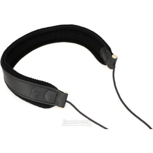  BG S20SH Leather Saxophone Neck Strap - Black