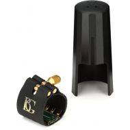 BG 15SR Super Revelation Baritone Saxophone Ligature - Black Fabric with Gold Metal Plate