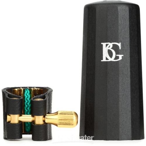  BG L12SR Super Revelation Alto Saxophone Ligature - Black Fabric with Gold Metal Plate