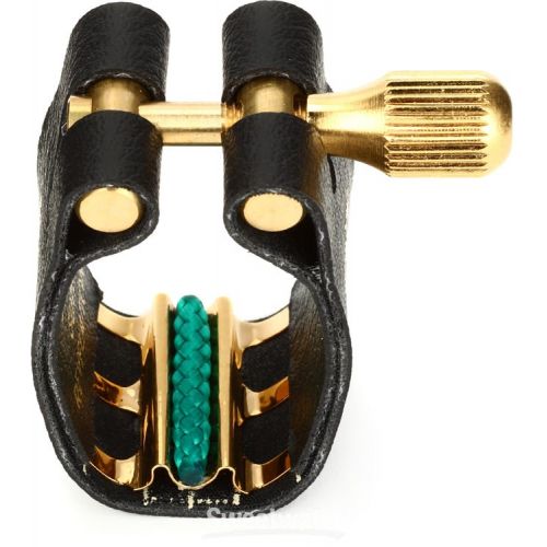  BG L12SR Super Revelation Alto Saxophone Ligature - Black Fabric with Gold Metal Plate