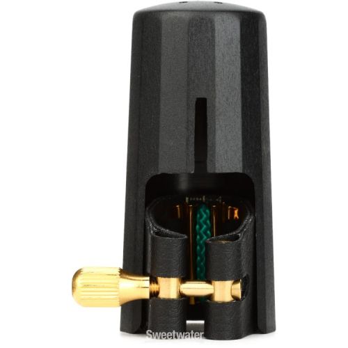  BG L12SR Super Revelation Alto Saxophone Ligature - Black Fabric with Gold Metal Plate