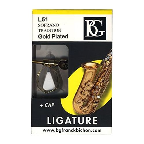  BG L51 Tradition 24K Gold-Plated Soprano Saxophone Ligature