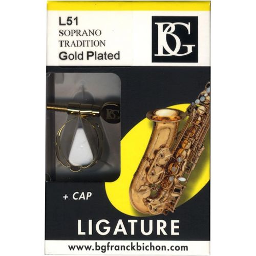  BG L51 Tradition 24K Gold-Plated Soprano Saxophone Ligature