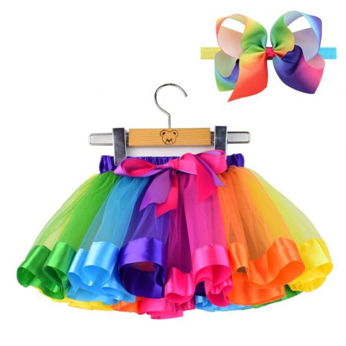  BGFKS Tulle Rainbow Tutu Skirt for Newborn Baby Girls Photography Outfit Sets Baby Girls 1st Birthday